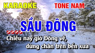 Karaoke Sầu Đông Tone Nam Nhạc Sống Dễ Hát  Nguyễn Linh [upl. by Colligan432]