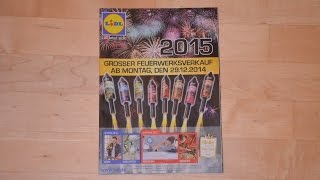 Feuerwerk Prospekt quotLidlquot  Vorstellung Silvester 20142015 [upl. by Natlus]