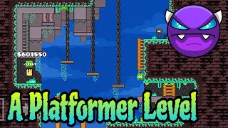 A Platformer Level by Flocab ALL COINS Easy Demon  Geometry Dash 22 [upl. by Mindy611]