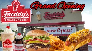 Freddy’s Steakburgers Grand OpeningSevierville TN Steakburger Stacker [upl. by Ahseenat]