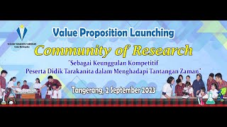 VALUE PROPOSITION LAUNCHING Yayasan Tarakanita Tangerang 2023 [upl. by Gaidano]