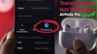 AirPods Pro Transparency Mode Not Working Quick Fix [upl. by Ander]