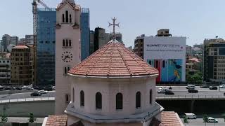 Lebanon beirut downtown bells churches drone [upl. by Nitsug]