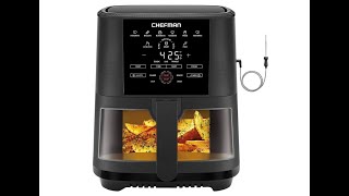 CHEFMAN 5Quart Digital Air Fryer with Temperature Probe 8 Customizable Cooking Presets REVIEW [upl. by Chader]