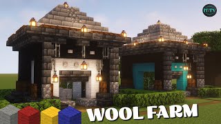 Building A Auto Wool Farm In Minecraft  Tutorial [upl. by Corby]