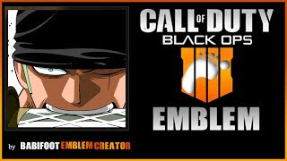 BO4 Emblem Tutorial  One Piece Roronoa Zoro [upl. by Yniar865]