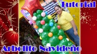 MARAVILLOSO ARBOLITO DE NAVIDAD CON GLOBOS [upl. by Hoyt]