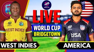 West Indies vs United States T20 World Cup Match  Live Score amp Commentary  WI vs USA Live  T20 WC [upl. by Gonta]