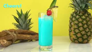 Making a Blue Hawaiian Cocktail  Tiki Cocktail Recipe [upl. by Ekud989]