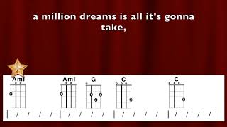 quotMillion Dreamsquot from Greatest Showman Ukulele Playalong [upl. by Sclar]