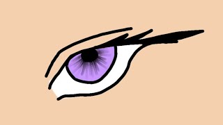 Drawing a drowsy eye in Ibis Paint X o▽o ヽ♡‿♡ノ [upl. by Mirella]