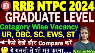 RRB NTPC Graduate Level Category Wise Vacancy Cut Off ntpc rrb railway [upl. by Anelra]