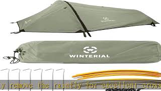 Winterial Single Person Personal Bivy Tent  Lightweight One Person Tent with Rainfly 2lbs 9oz St [upl. by Amilas]