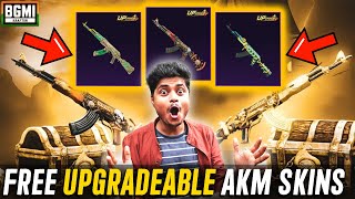 3 UPGRADEABLE AKM SKINS IN PREMIUM CRATE BGMI  THE SEVEN SEAS AKM  Faroff [upl. by Esiahc]