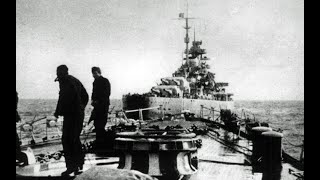 Schlachtschiff Bismarck vs Battleship Hood Original footage [upl. by Celinka181]