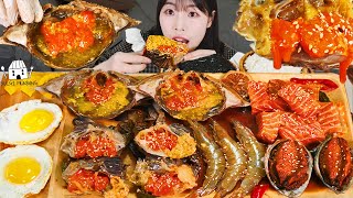 ASMR MUKBANG 밥도둑 장특집🦀 직접 만든 간장게장 전복장 새우장 연어장 먹방 amp 레시피 MUKBANG KOREAN POPULAR FOOD EATING [upl. by Leanor880]