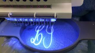 HAPPY Embroidery Machines make monogramming on heavy bath towels a breeze [upl. by Laehcar]