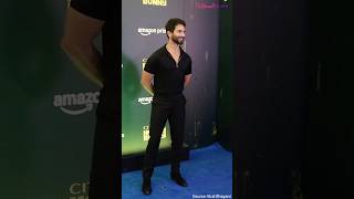 Shahid Kapoor Exudes Charm in Black Attire at Citadel Honey Bunny Premiere  Video [upl. by Lebam]