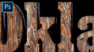 3D Wood Text Effect  Photoshop Tutorial with Free Textures [upl. by Huan]