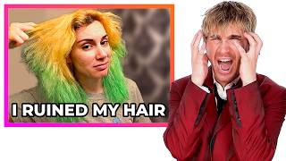 Hairdresser Reacts To CRAZY Hair Transformations [upl. by Kacerek898]