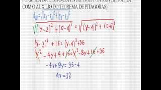 Equidistância entre pontos Distância entre 2 dois pontos Pontos equidistantes Geometria Analítica [upl. by Albie]