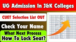 UG Admission 2024  Cuet Selection List Released  What Next amp How To Lock Seat  All Doubts Clear [upl. by Quar]