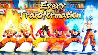 EVERY GOKU TRANSFORMATION IS PLAYABLE IN DRAGON BALL FIGHTERZ [upl. by Freberg]