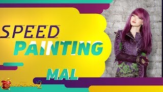 Mal  Speed Painting  Descendants 2 [upl. by Rakabuba]