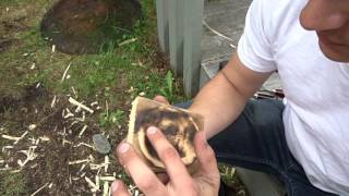 How to carve a wooden bowl using embers [upl. by Balfore]