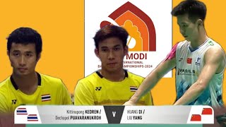 Kittinupong KedrenDechapol Puavaranukroh INA vs Huang DiLiu Yang CHN  QF Syed Modi India 2024 [upl. by Reilamag]