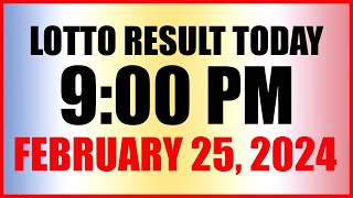 Lotto Result Today 9pm Draw February 25 2024 Swertres Ez2 Pcso [upl. by Eliathan750]