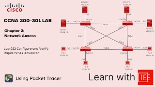 CCNA 200301 Lab  Chapter 2 Network Access  Lab 022 Configure and Verify Rapid PVST Advanced [upl. by Pavia]