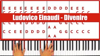 Divenire Ludovico Einaudi Piano Tutorial [upl. by Hephzipah]