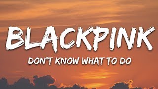 BLACKPINK  Dont Know What To Do Lyrics [upl. by Fredrick693]