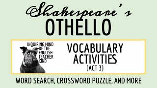 Shakespeares Othello Vocabulary Games for High School Act 3 [upl. by Maggie]