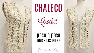 Cómo tejer chaleco a crochet fácil paso a paso y en todas las tallas [upl. by Allertse]