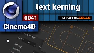 0041 text kerning in cinema 4d [upl. by Ehtiaf]