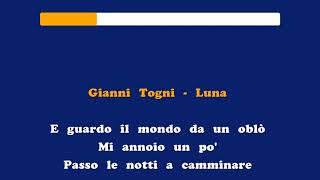 Gianni Togni  Luna Karaoke  320Kbs [upl. by Bronez]