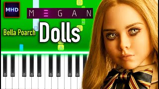 M3GAN Trailer Song  EASY PIANO TUTORIAL  Bella Poarch  Dolls [upl. by Helmut]