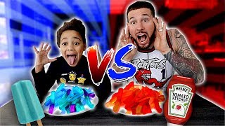 Red Food VS Blue Food Challenge  FamousTubeKIDS [upl. by Oriane]