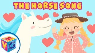 Horse Song for Kids  Fun Childrens Nursery Rhyme Song about Horses [upl. by Tunnell]