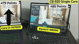 Ryzen7 4800H vs Intel Core i7 10750H  Comparison  Cinebench  Real World [upl. by Atel738]