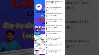 Best tutorial videos for learning CATIA v5 software in Tamil language shorts catiav5 education [upl. by Aidualk671]