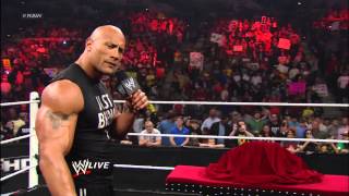 The Rock reveals the new WWE Championship Raw Feb 18 2013 [upl. by Sinnod795]