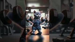 Cats Revenge Starting Bodybuilding Journey Ai video viral [upl. by Yeltnarb]