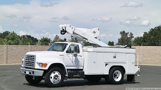 1999 Ford F800 Versalift VST240I 45 Bucket Truck [upl. by Sualkin]