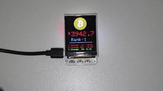 Bitcoin ticker  BTC USD  TTGO TS with 18quot TFT Display [upl. by Lime]