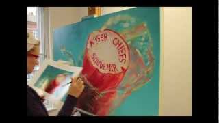 Painting Kaisers Rock  creation of album art for Souvenir by Kaiser Chiefs [upl. by Nart]