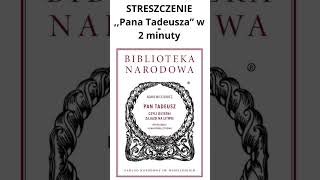 STRESZCZENIE Pana Tadeusza” Adama Mickiewicza w 2 minuty [upl. by Gun]