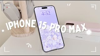 ♡ iphone 15 pro max  aesthetic unboxing [upl. by Noicpecnoc]